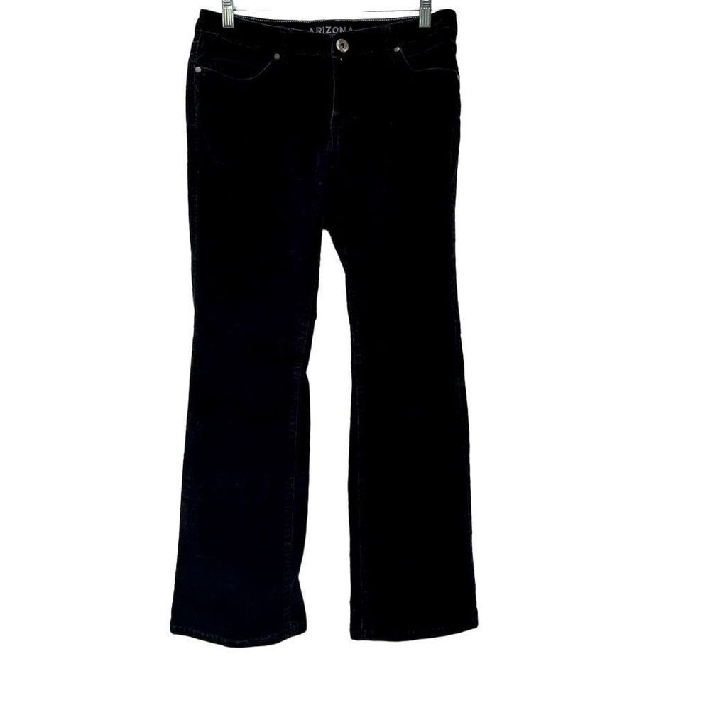 Arizona Jean Company Bootcut Jeans Juniors Women's Size 7 Black Corduroy